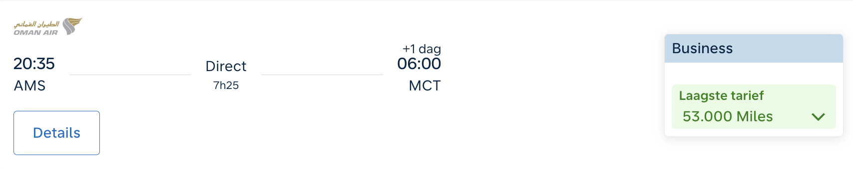 Je kunt met Flying Blue naar Muscat (met Oman Air)